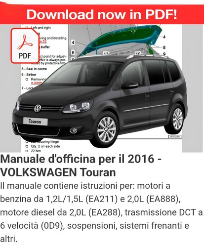 Manuale officina volkswagen - manuale, d'officina