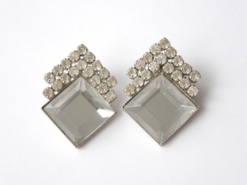 Orecchini vintage clip - vintage, strass