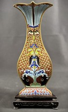 Vaso cloisonne cinese motivo