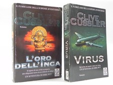 Clive Cussler Lotto 2 Libri Tea Editore L'oro dell'Inca Virus Libro Romanzo 