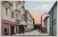 Cartolina Ventimiglia via Aprosio armaiolo animata Imperia paesaggistica T2