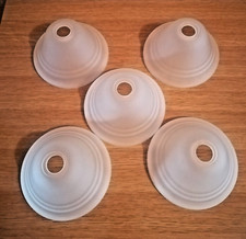 5 CAMPANE PARALUME LAMPADARIO VETRO SATINATO ITALIA EPOCA ANNI '80