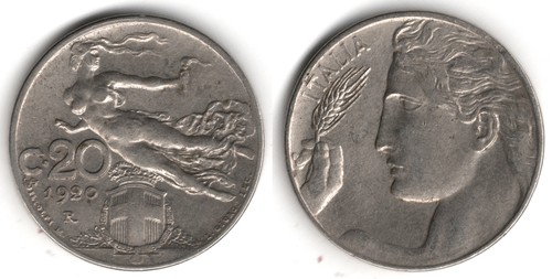 Italia centesimi 1920 - italia,
