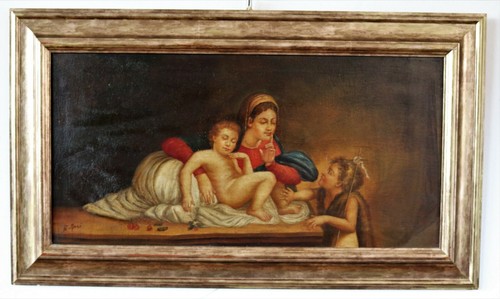 Dipinto madonna con - bambino, e
