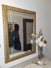 SPECCHIERA CLASSICA DORATA LEGNO TRAFORATA ORO FOGLIA DA INGRESSO SALA 
