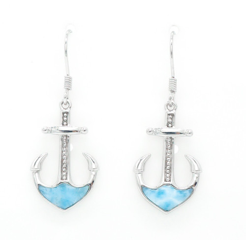 Orecchini pendenti larimar - orecchini,