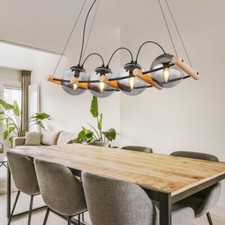 Lampada In Legno Sospesa Con