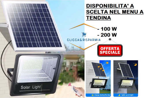 Faro led con pannello - con, solare