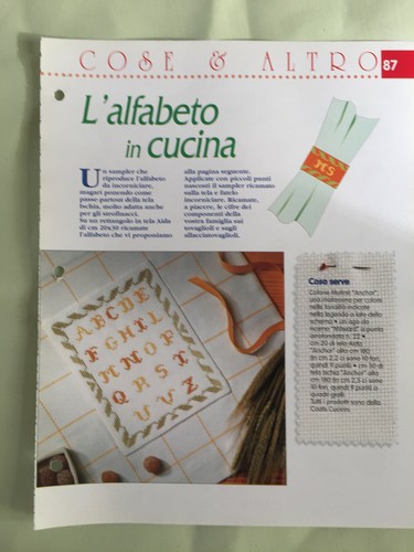 Schema punto croce ricamo - schema,