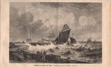 Stampa antica dover - dover, canale