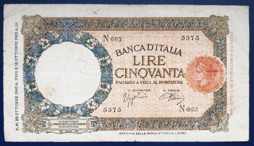 50 lire 1940 - ,