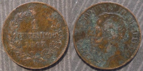Italy centesimo 1867 m - 1,