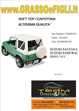 Cappottina Soft Top Bianco Suzuki Samurai Santana Sj 410 Sj413 Altissima Qualità