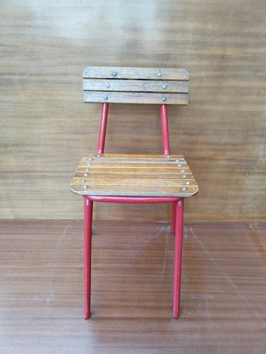 Sedia metallo legno anni - sedia,