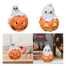 Statuetta di coppia fantasma di Halloween, ornamento in resina di Halloween,