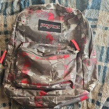 JanSport Gray Red Camouflage