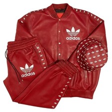 Vintage Adidas Red Leather
