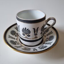 Tazza caffè in porcellana Richard Ginori - mod. impero dec. palme nero