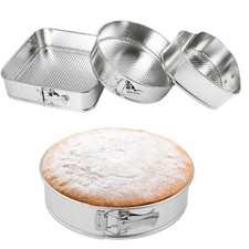 Tris Teglia Stampo per Torte Dolci con Cerniera Quadrato Tondo Cuore Cake Design