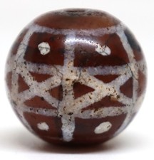 bellissima vecchia grande corniola incisa. Periodo Pyu, perline Birmania