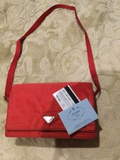 Borsa PRADA Roma tracolla tessuto leggero con sacchetto antipolvere e cartoncino vintage donna