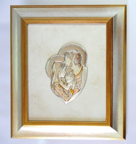 Icona sacra famiglia - famiglia, argento