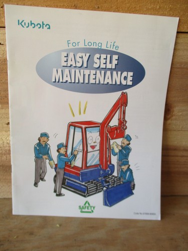 Kubota excavator maintenance - kubota,