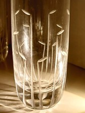 Vintage Carved Crystal Glass