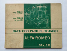 ALFA ROMEO SAVIEM CATALOGO PARTI DI RICAMBIO MOTORI VARI MODELLI    (605)