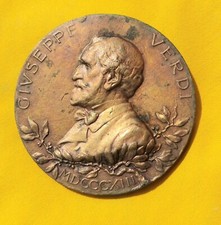 GIUSEPPE VERDI PARMA 1913 MOTORI AGRICOLI ARATURA COLORNO RARA MEDAGLIA MM 55