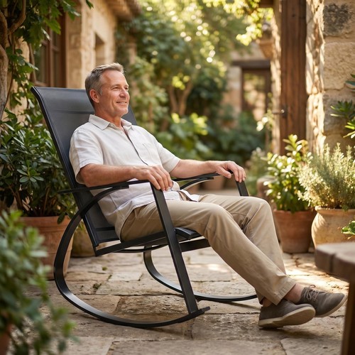 Sedia dondolo giardino - sedia,