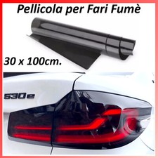 Pellicola Oscurante per Fari Auto Fume Adesiva Oscuramento Fanali Nero Lucido