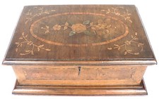 Antico portagioie in noce biondo e palissandro- Italia - Fine '800/Primi '900