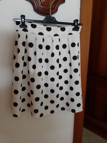 Gonna campana bianca pois - gonna, a