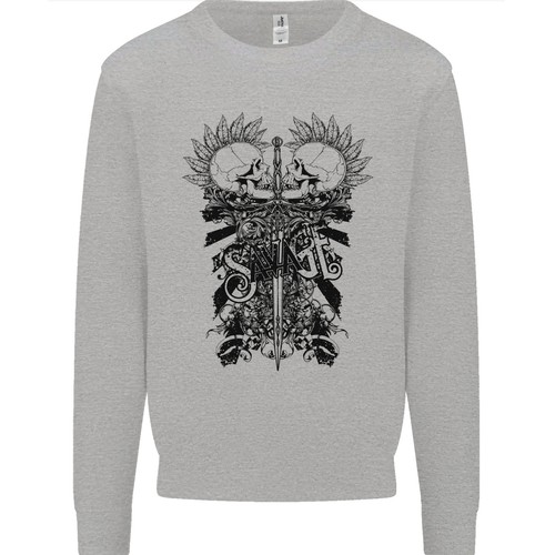 Felpa uomo con teschi punk - felpa,