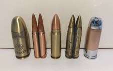 5 ACCENDINI A GAS BULLET GUNS ARMY-ACCENDINI-BRIQUET-ACCENDINO-ENCENDEDOR-MECHERO
