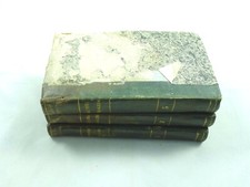 3 LIBRI ANTICHI PELLE ARREDO VETRINA INTERIOR DESIGN ALFIERI TEATRO 1830 CREMONA