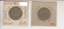Vittorio Emanuele III, 20 cent. 1919 (Esagono - liscio)