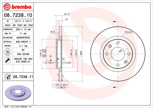 Set freni disco brembo - set,