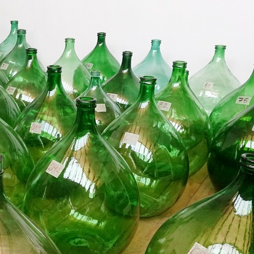 Damigiana vetro verde - damigiana,