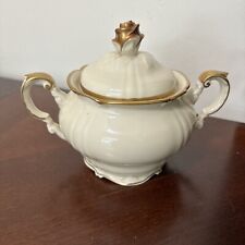 Zuccheriera floreale Heinrich H&C Rosella Selb Bavaria con coperchio fiore rosa