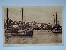 BRINDISI il porto barche veliero vecchia cartolina 