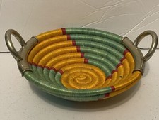 Cestino vintage tessuto manici