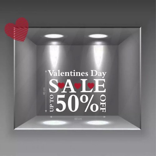 Vetrofania san valentino amore - vetrofania,