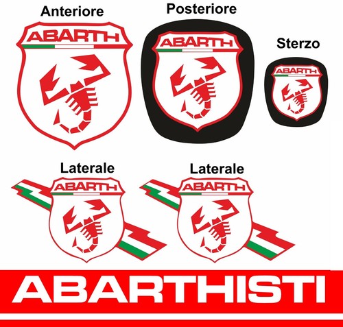 Abarth kit copriloghi adesivi - kit,