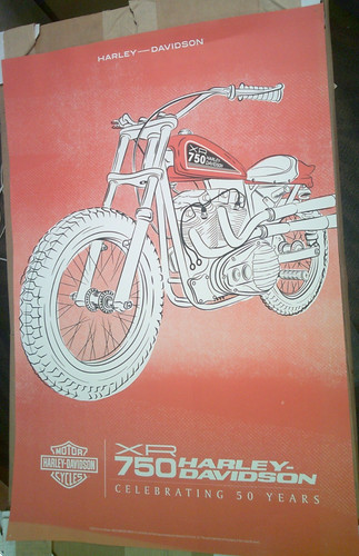 Poster harley davidson 750 - harley-davidson,