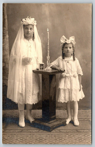 Cartolina antica rppc - rppc, bambina