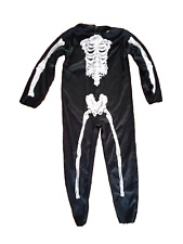 SCHELETRO Costume Carnevale Travestimento skulls Bambino Halloween  5-6 anni