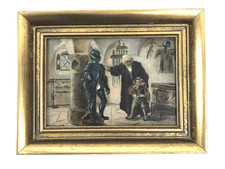 Quadro firmato marrone 