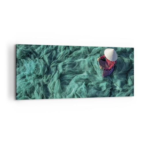 Quadro tela 100x40cm rete - quadro,